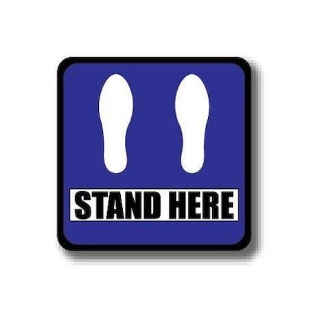 Ergomat 12in SQUARE SIGNS Stand Here DSV-SIGN 144 #2900 -UEN